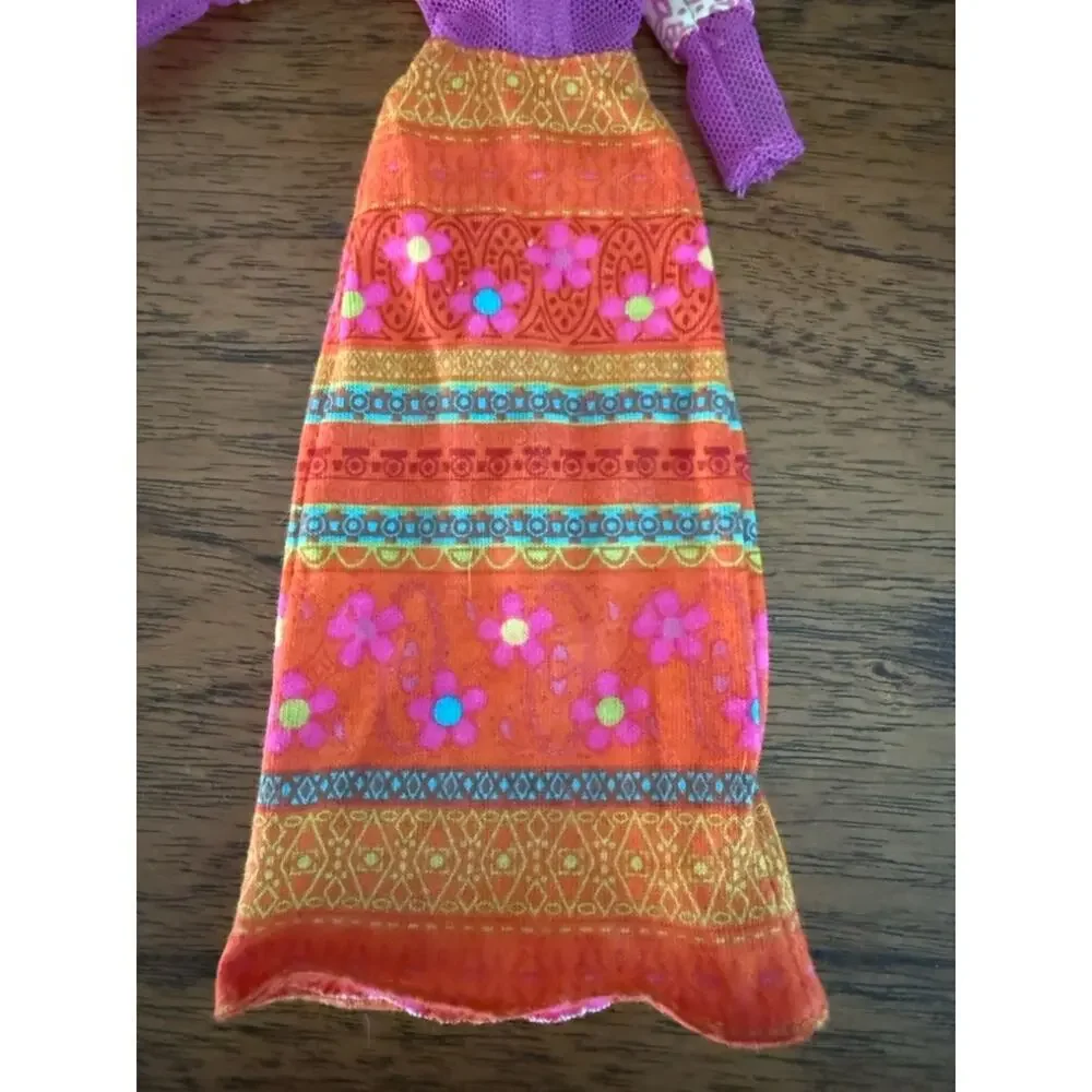 🩷 2000 Barbie Teresa Flower Girl Boho Floral Maxi Dress